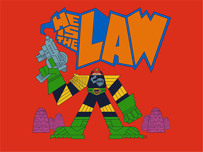 Judge Dredd – He is the law! 2000ad art character design comics illustration illustrator judgedredd letters scifi typogaphy vector