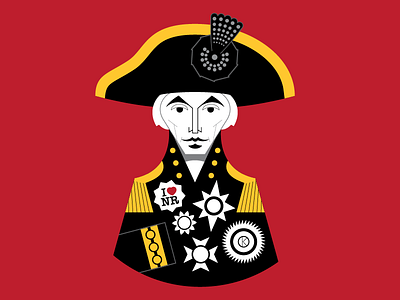 Portrait Of Lord Horatio Nelson british caricature history illustration navy nelson