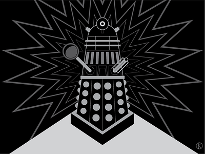 Dalek from Dr Who for Instagram Vectober 2018 art character design dalek dr who illustration illustrator inktober 2018 instagram sci fi sciencefiction vectober2018 vector