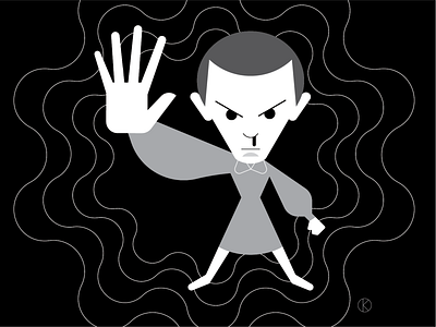 Eleven from Stranger Things for Instagram Vectober 2018