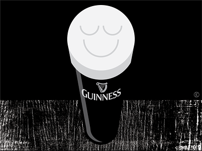 Saint Patrick's Day illustration for Instagram Vectober 2018 art black and white guinness humour illustration illustrator inktober 2018 irish saint patricks day vectober2018 vector