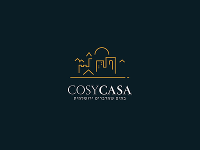 Cosy Casa - Real-estate in Jerusalem illustration jerusalem logo luxury typography vector