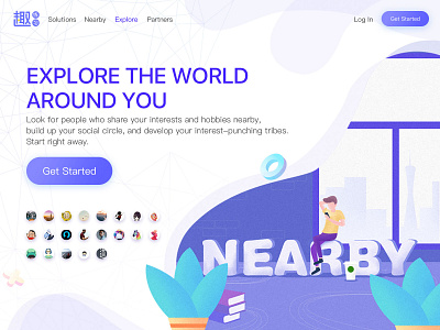 Nearbypeople Dribbble bodybuilding design illustration interest interesting nearby search ui web