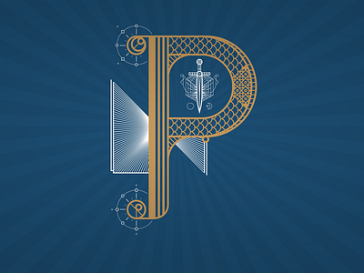 36daysoftype – P 36days 36daysoftype art deco letter lettering type typo