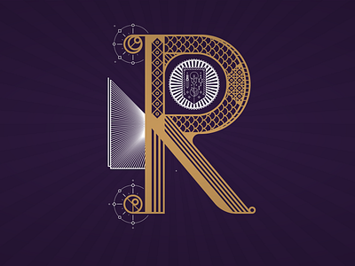 36daysoftype – R 36days 36daysoftype art deco letter lettering r type typo