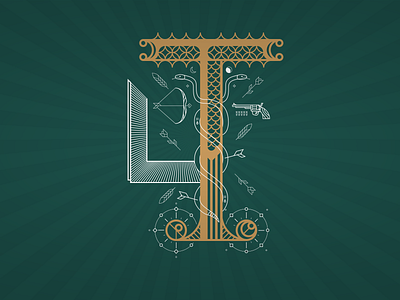 36daysoftype – T 36days 36daysoftype art deco letter lettering t type typo