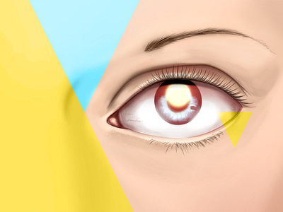 Rise of the phoenix - eye artificial digital digital painting eye illustration phoenix story triangles