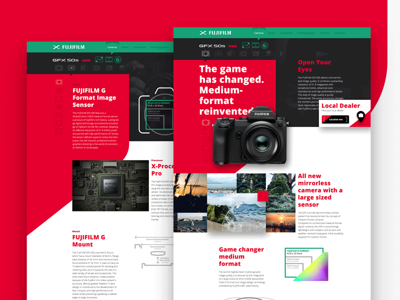 Fujifilm GFX50S Microsite