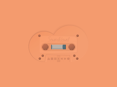 Tape Deck – Soundcloud deck icon illustration monochrom soundcloud tape