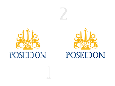 Poseidon Logotype illustration lettering logo logomark logotype poseidon trademark