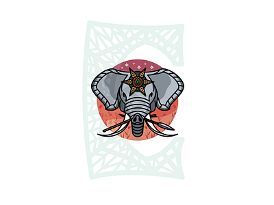 Elephant africa letter vector