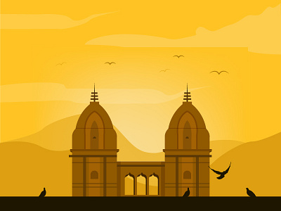 Chhatris design illustration india monument