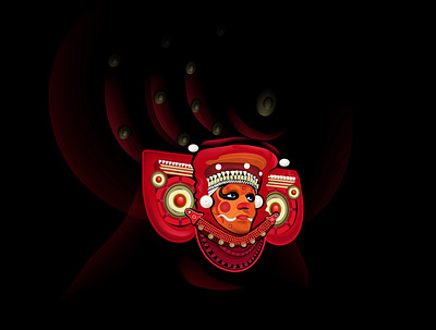 Theyyam colourful culture dance digitalart divine folk illustration india kerala keralaculture story theyyam tradition