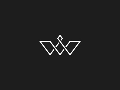 'W' concept for a wedding business. branding design geometric illustator initial logo logo design monogram negative space w wedding weddings