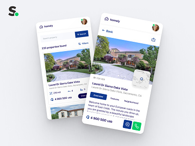 Home selling service mobile view