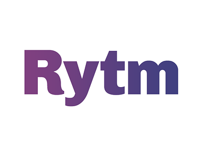 Rytm Logotype gradient logotype music purple rytm typography