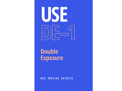 USE DE-1 Double Exposure 2013 2014 app splash use