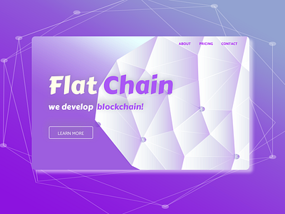 dailyUi 003 - flat chain landing page blockchain dailyui dailyui 003 design fatchain web