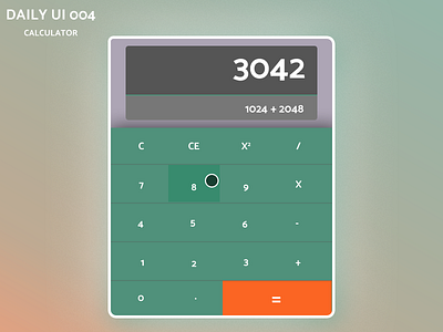 Calculator - Daily UI 004 calculator dailyui
