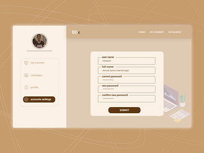 Daily Ui 007 - profile Settings For Bdx