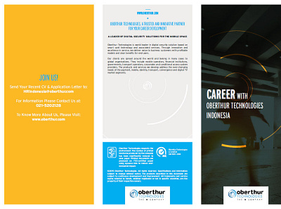 Oberthur Technologies Recruitment Pamflet design