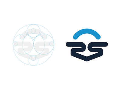 Saas Platform Logo branding corporate geometric grid guides icon logo process shipping simple vector
