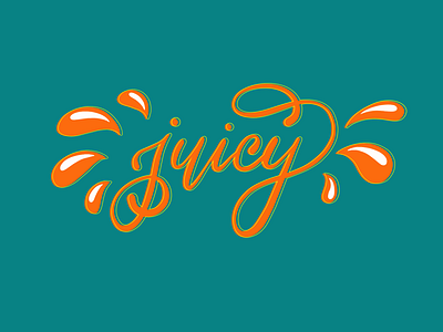 Juicy handlettering juicy lettering logo procreate typography