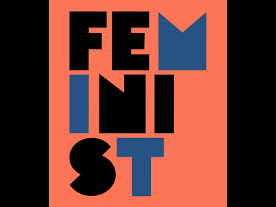 Mod Feminist equality feminism feminist graphic art lettering mod modern pop art procreate simple design typography