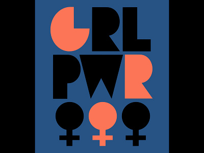 Mod Girl Power equality female feminism feminist girl power graphic art handlettering lettering mod modern pop art procreate simple design typography