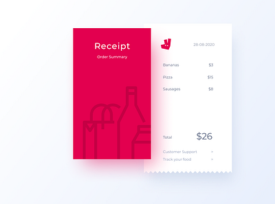 Receipt design food illustration receipt ui ux дизайн