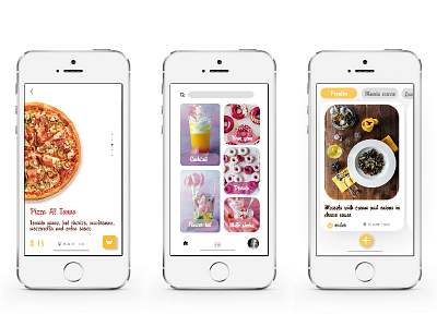 Mobile app food mobile app mockup