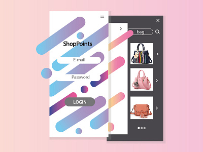 ShopPoints app design shopping ui ux