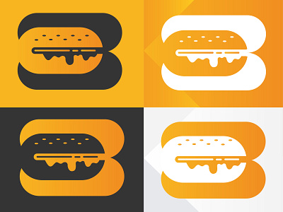 Burger 2d graphics ad design logo