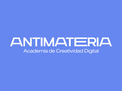Logo - Antimateria 2021 academy brand design brand identity branding digital logo typeface