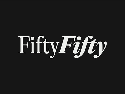 FiftyFifty — Branding Agency 2021 brand design brand identity branding design logo trend typeface