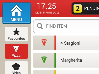 ORDER PIZZA customer order pizza search store