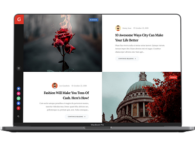 Grafton - Blog & Magazine WordPress Theme animation animations blog creative design envato javascript php tweenmax wordpress