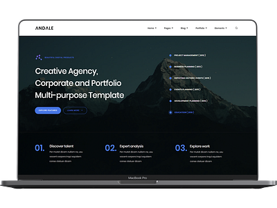 Andale - Creative HTML5 Portfolio Template