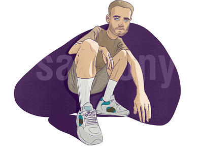Sayconyman brand design brend character colors design designcharacter graphic illustration illustrator man saucony sneaker art sneaker illustration sneakers