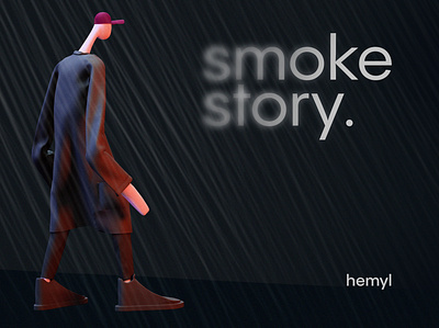 Smoke story #1 art artist c4drender c4dvray character characterdesign cinema4d illustration vray5 vrayrender
