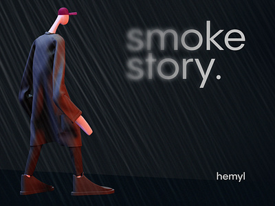 Smoke story #1 art artist c4drender c4dvray character characterdesign cinema4d illustration vray5 vrayrender