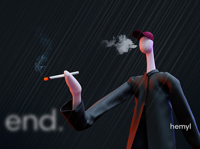 Smoke story #4 3d art artist c4d c4dvray character characterdesign cinema4d cinema4drender illustration