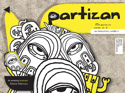 Partizan Magazine Cover cover illustration magazine partizan vector