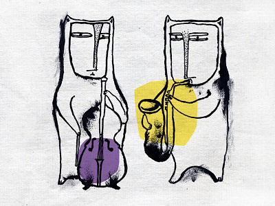 Singing Jazz drawing illustration ink jazz