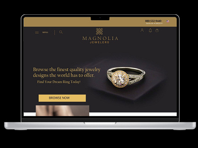 MAGNOLIA JEWELERS design designs environment illustration ring ui ux web