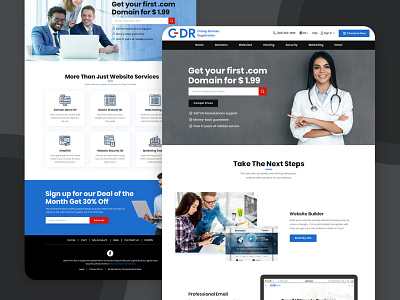 Domain Registration Homepage Design