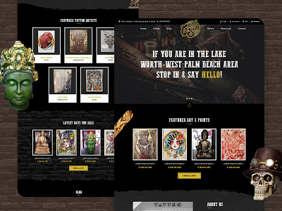 Creative Tattoo homepage design