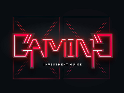 GAMING NEON animation design letters logo typogaphy