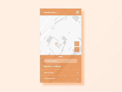 Map Mobile App Screen