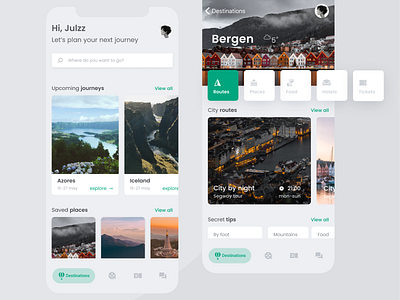 Travel app concept app cards ui concept design travel ui